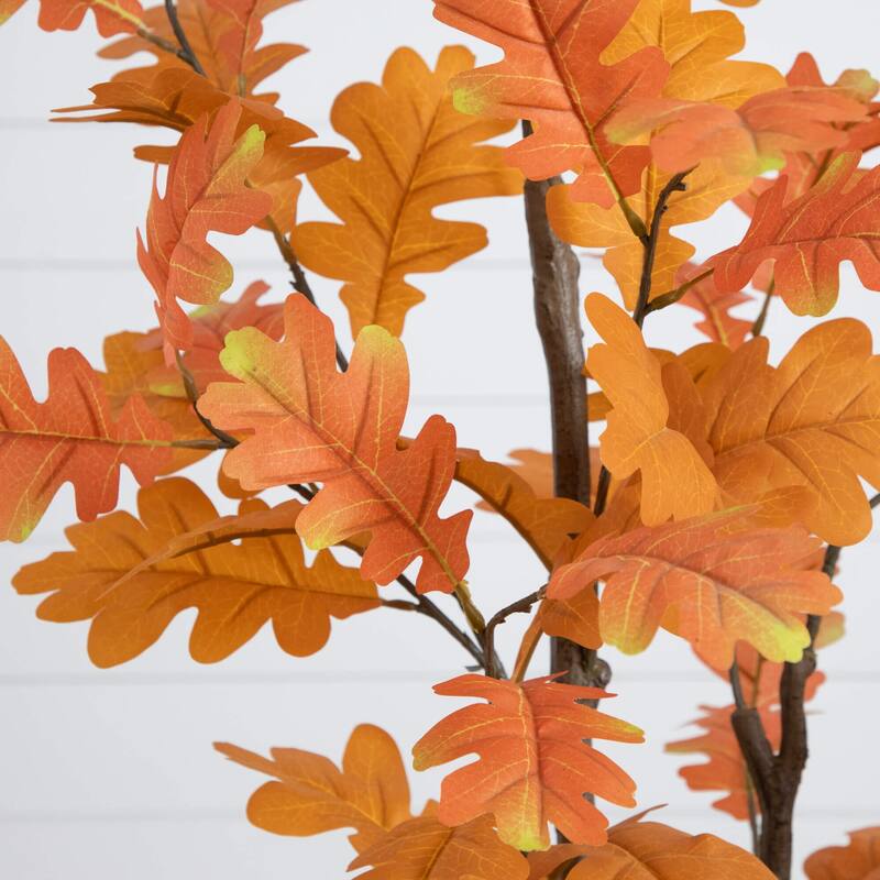 4-ft Artificial Autumn Oak Tree - Green