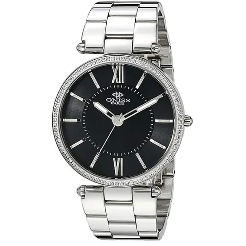 Oniss Women's Princess Black Dial Watch - ON6021N-LBK - One Size