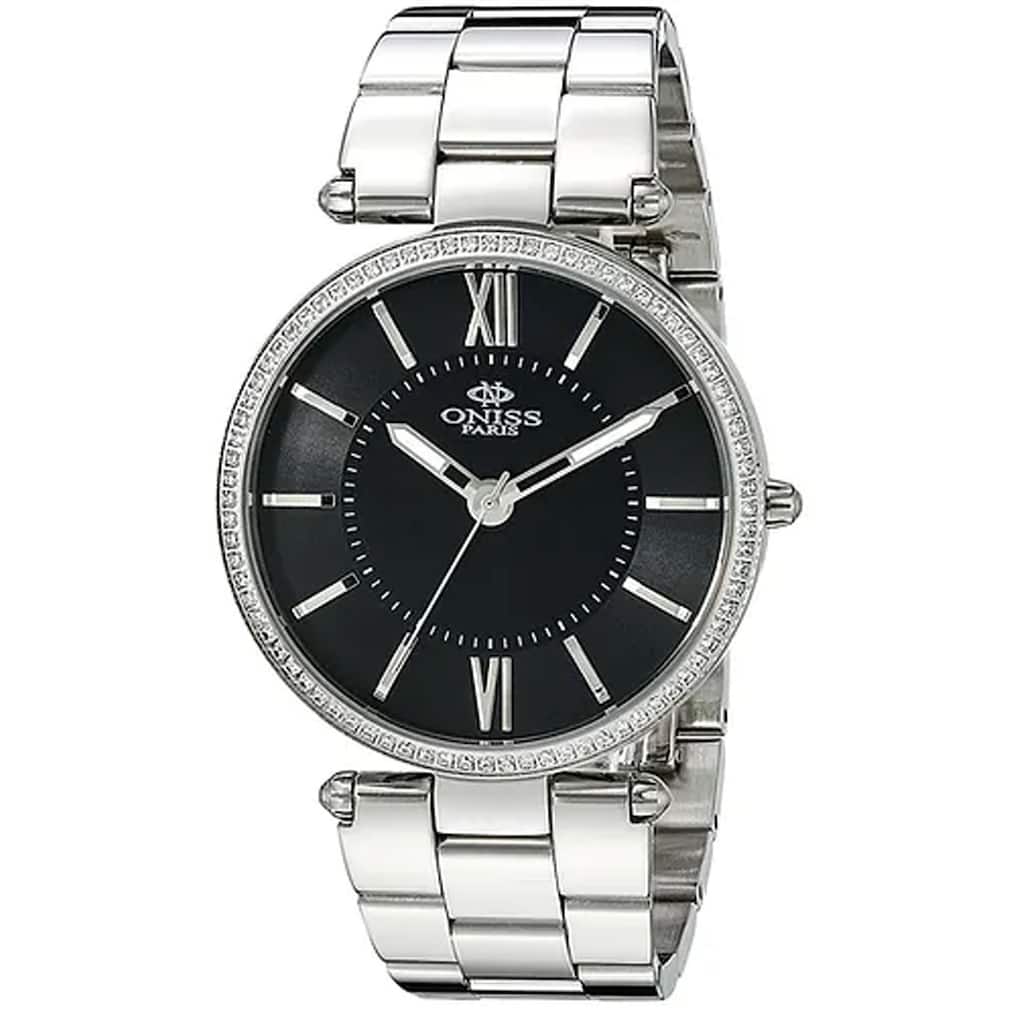 Oniss Women's Princess Black Dial Watch - ON6021N-LBK - One Size
