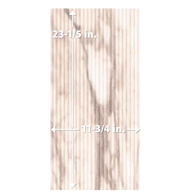 Merola Tile Reve Roseliere Deco Rose 11-3/4" x 23-1/2" Porcelain Wall Tile