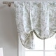 preview thumbnail 2 of 1, Laura Ashley Natalie Cotton Tie Up Green Window Valance - 50 x 25
