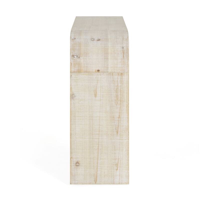 52" Wood Console Table with Curved Edge