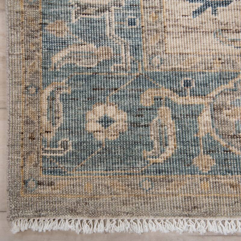 Alora Decor Traditional Hand-knotted Medallion Blue Rug