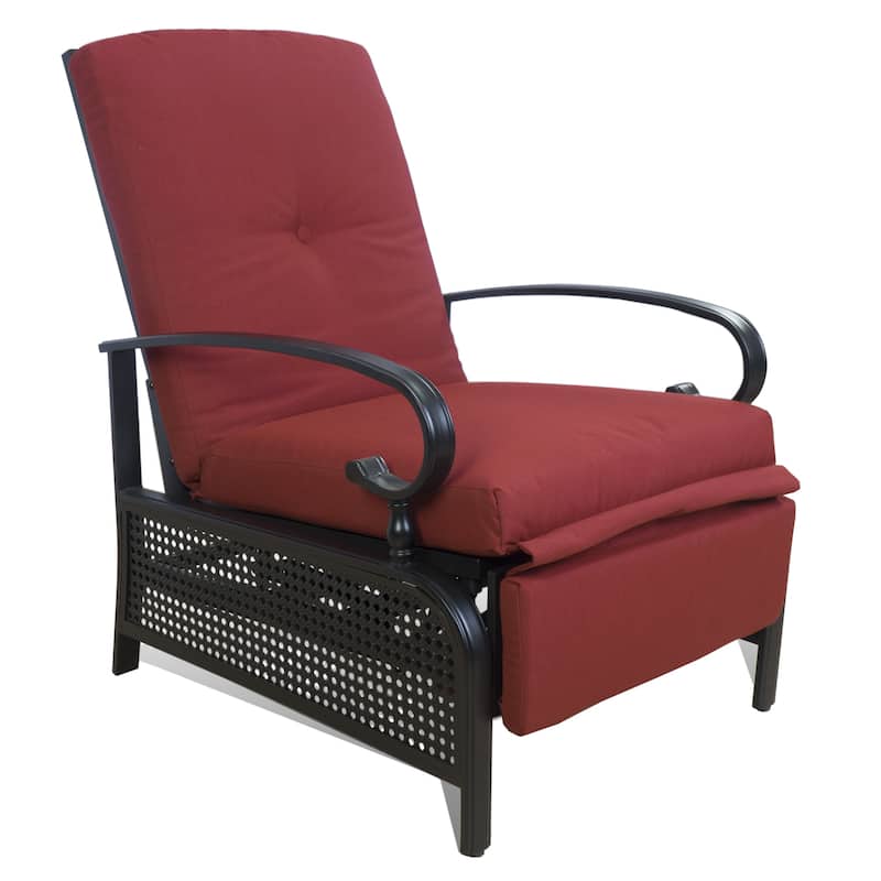 Kozyard Adjustable Patio Reclining Lounge Chair - Burgundy