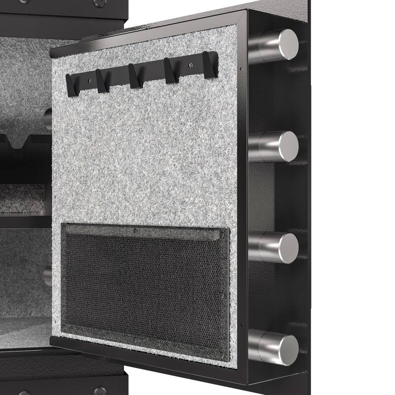 Roomfitters 20.4 Inch Biometric Security Safe with Fingerprint Lock and Hidden Compartment, Carbon Steel, Black