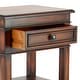 preview thumbnail 13 of 56, Brown Wood Storage Bench with Upholstered Seat - 42 x 15 x 20