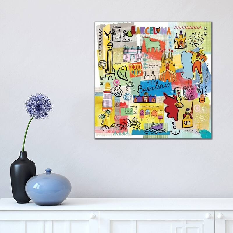 iCanvas "Global Travel IX" by Farida Zaman Canvas Print - 18x18x1.5