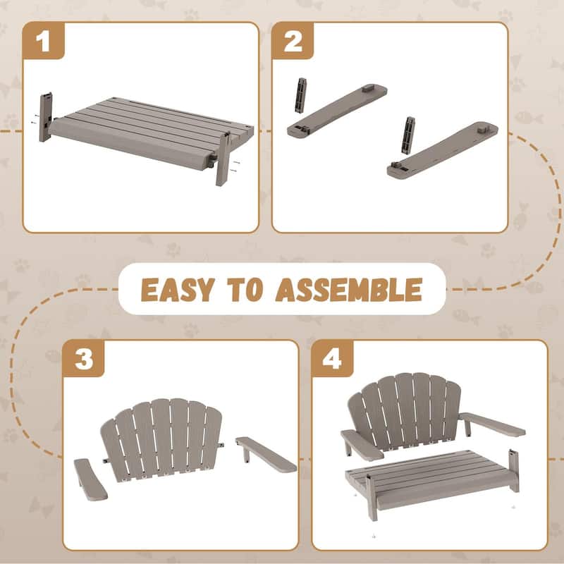 Resin pet bed/chair, weatherproof outdoor gardens, patios, bedrooms, living rooms, cats, dogs, and rabbits.