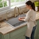 preview thumbnail 21 of 82, Karran Drop-In Quartz 33 in. 1-Hole Single Bowl Kitchen Sink Kit