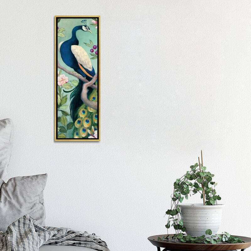 iCanvas "Pretty Peacock I" by Julia Purinton Framed Canvas Print