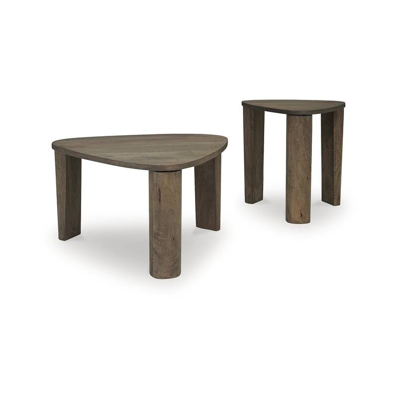 Signature Design by Ashley Reidport Grayish Brown Accent Coffee Table (Set of 2) - 26.5" W x 26" D x 19.13" H