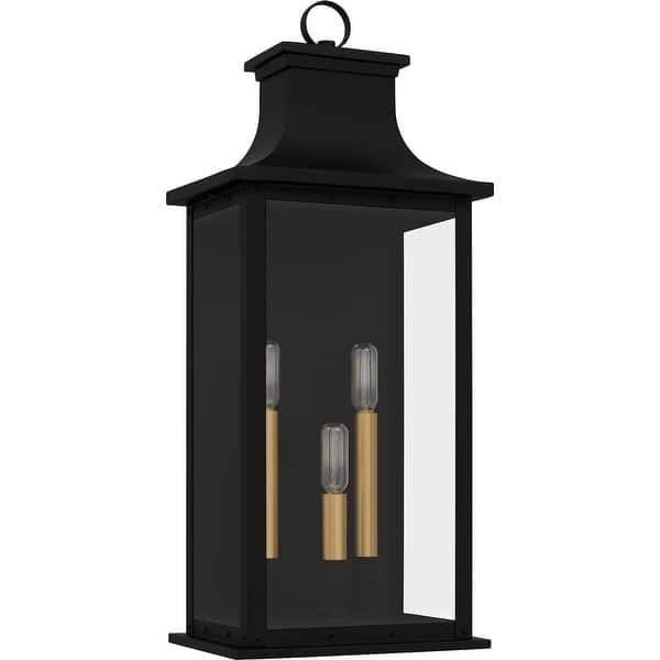 slide 2 of 5, Abernathy Three Light Outdoor Wall Mount Matte Black