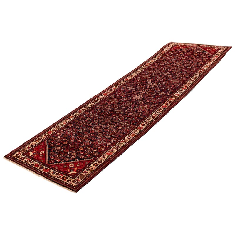 ECARPETGALLERY Hand-knotted Andelz Dark Navy Wool Rug - 3'10 x 14'6
