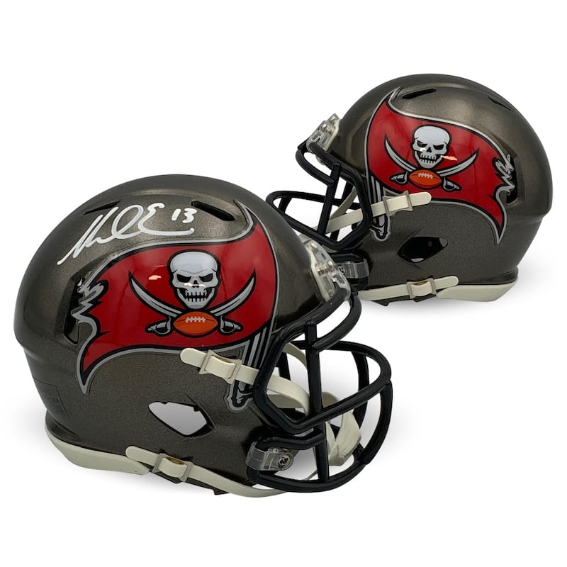 Mike Evans Autographed Tampa Bay Buccaneers Signed Football Mini Helmet Beckett COA - 8' x 11'