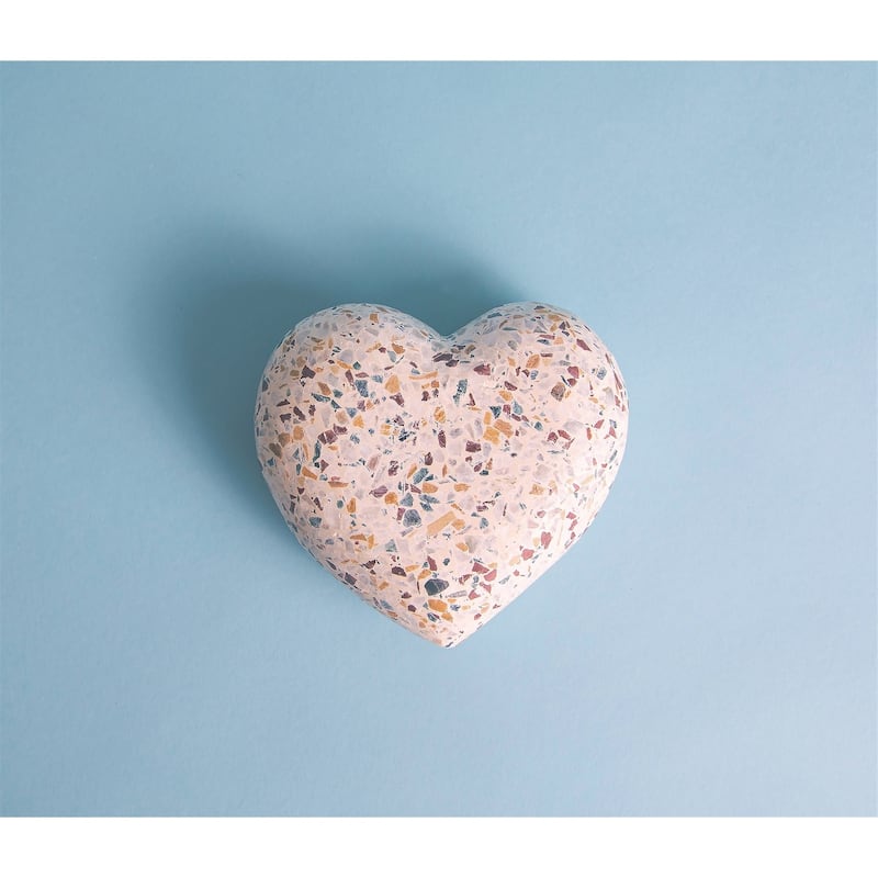 Terrazzo Heart - White
