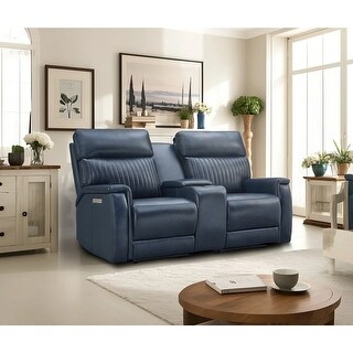 73'' Leather Zero Gravity Power Reclining Loveseat with Power Headrest ...