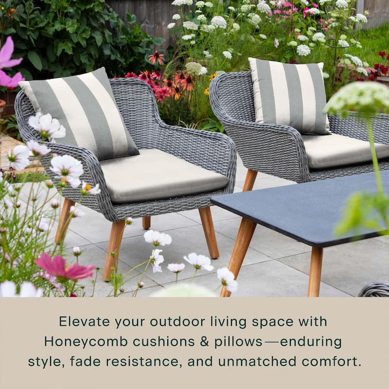 Outdoor Universal Seat Cushion (2-Pack) - 18" wide x 17.5" deep x 2.5" thick