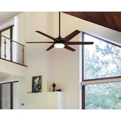 Westinghouse Lighting Cayuga LED Smart WiFi Indoor 60-Inch 6 Blade Ceiling Fan, Compatible with Amazon Alexa & Google Home