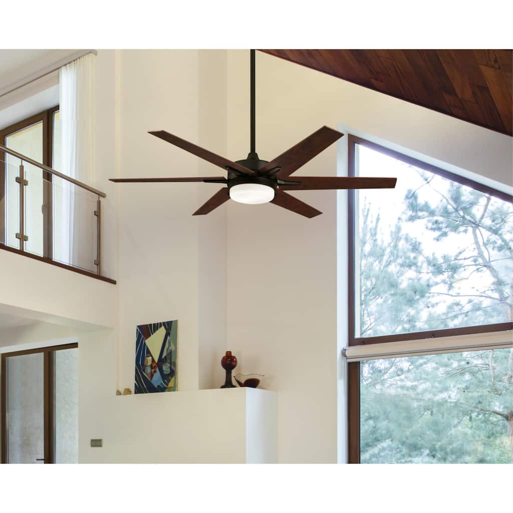Westinghouse Lighting Cayuga LED Smart WiFi Indoor 60-Inch 6 Blade Ceiling Fan, Compatible with Amazon Alexa & Google Home