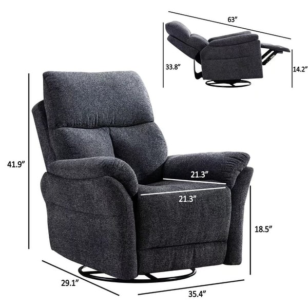 Manual Fabric Overstuffed Soft Rocking Recliner Chairs Sofa for Living ...