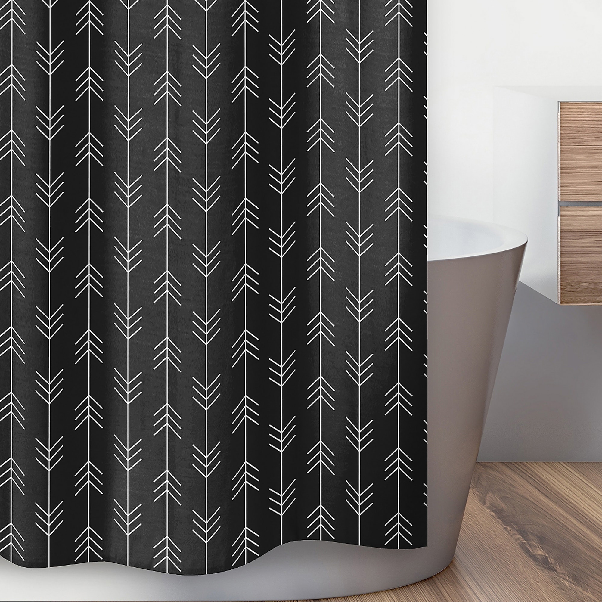 Details about   Black White Shower Curtain Woods Bullfinches Print for Bathroom 