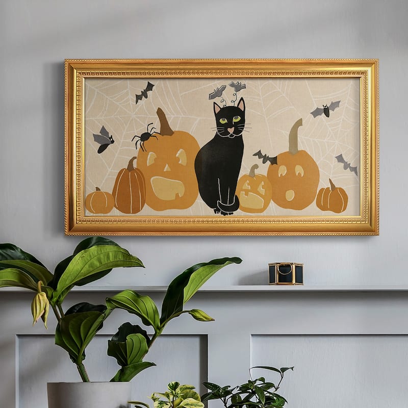 Pumpkin Patch Cats Collection D Premium Framed Canvas- Ready to Hang