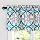 preview thumbnail 19 of 24, Jarvenpaa Geo Trellis Pattern Window Valance - 52 x 18 52 x 18 - Teal