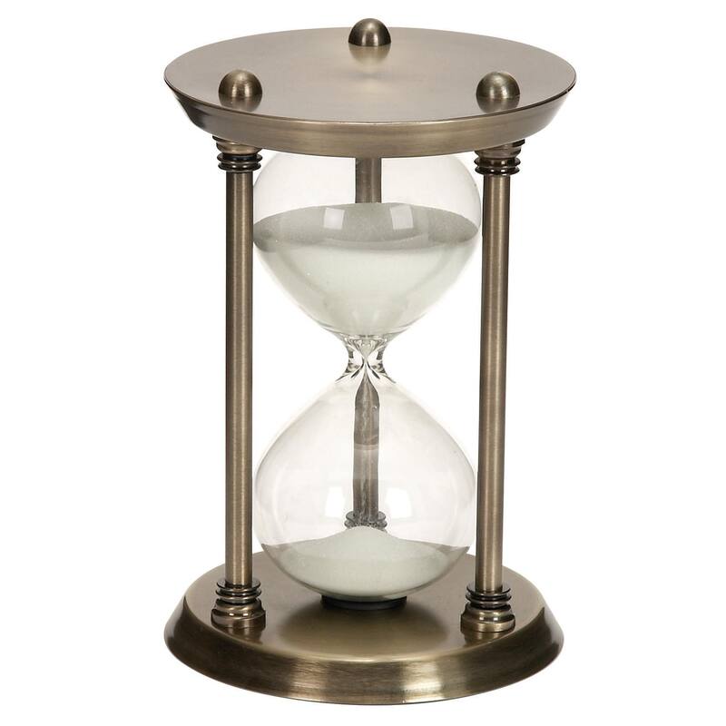 Metal Hourglass Sand Timer - Brass - Roche River Decor - Brass