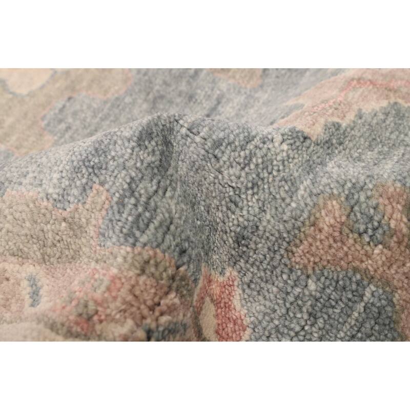 ECARPETGALLERY Hand-knotted Modern Oushak Dark Teal Wool Rug - 8'11 x 11'9