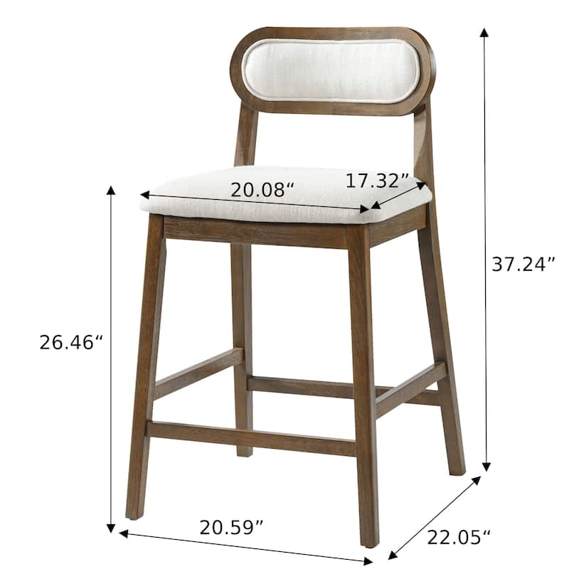 Christopher Knight Home - Kavo Modern Counter Height Bar Stools with Padded Seat & Adjustable Foot Glides