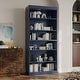 preview thumbnail 171 of 200, 100% Solid Wood 6-Shelf Bookcase with Optional Doors by Palace Imports No Doors - Navy