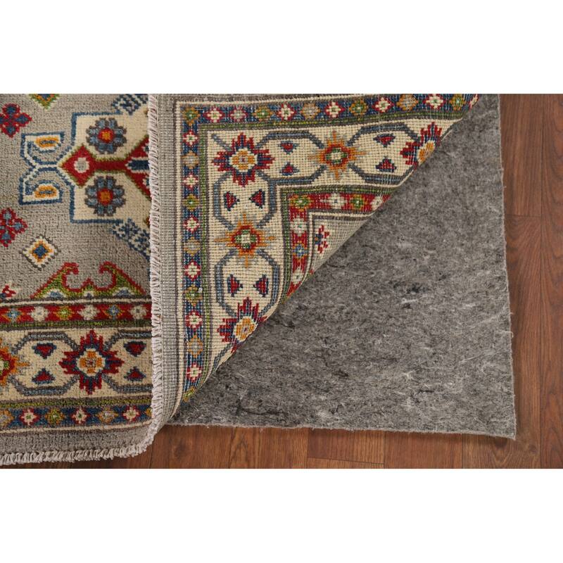 Grey Kazak Foyer Rug Handmade Wool Carpet - 2'6" x 4'1"