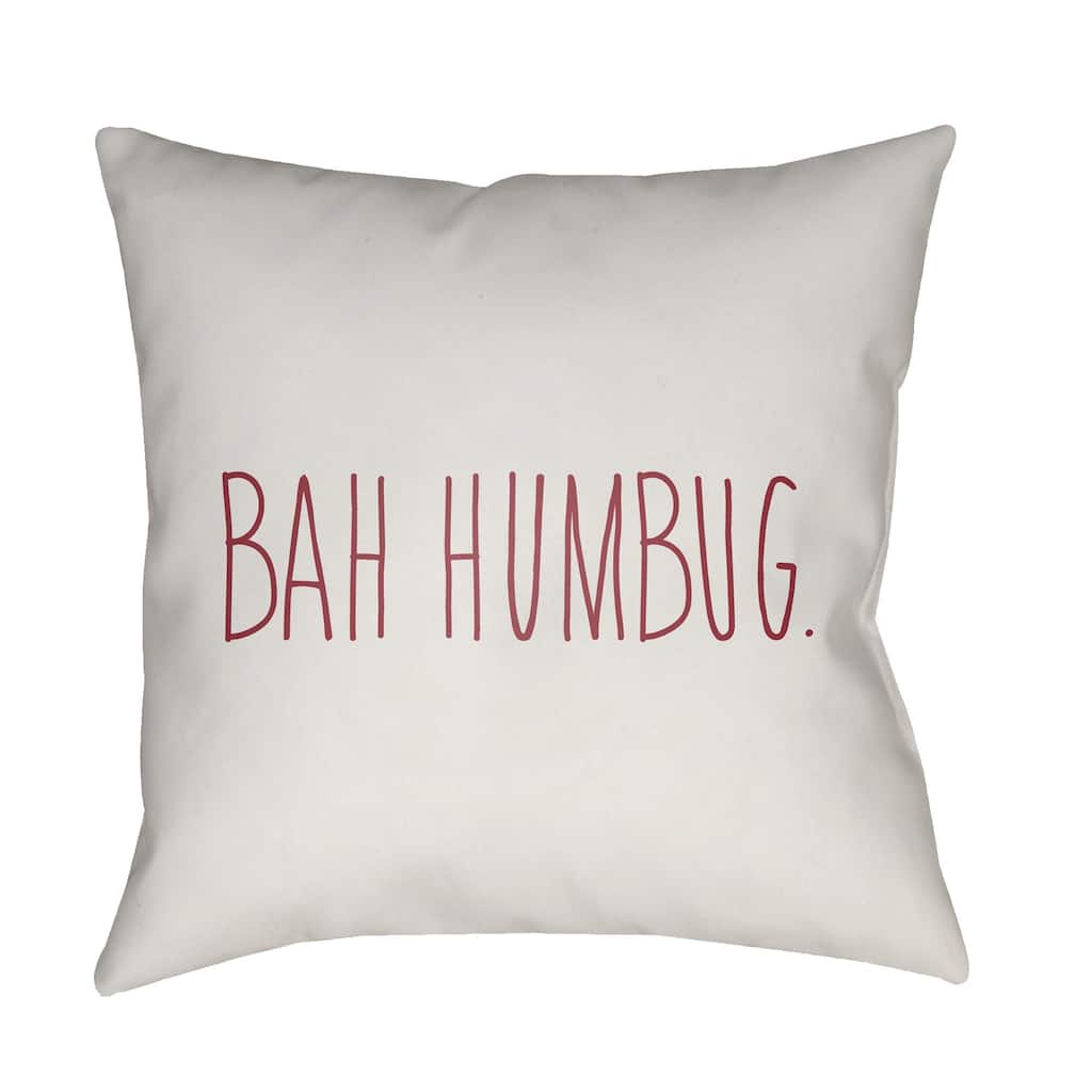 Livabliss Bahhumbug Holiday Pillow