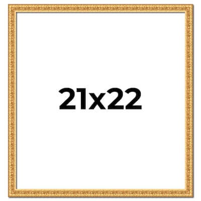 21x22 Frame Gold Real Wood Picture Frame Width 1 inches | Interior