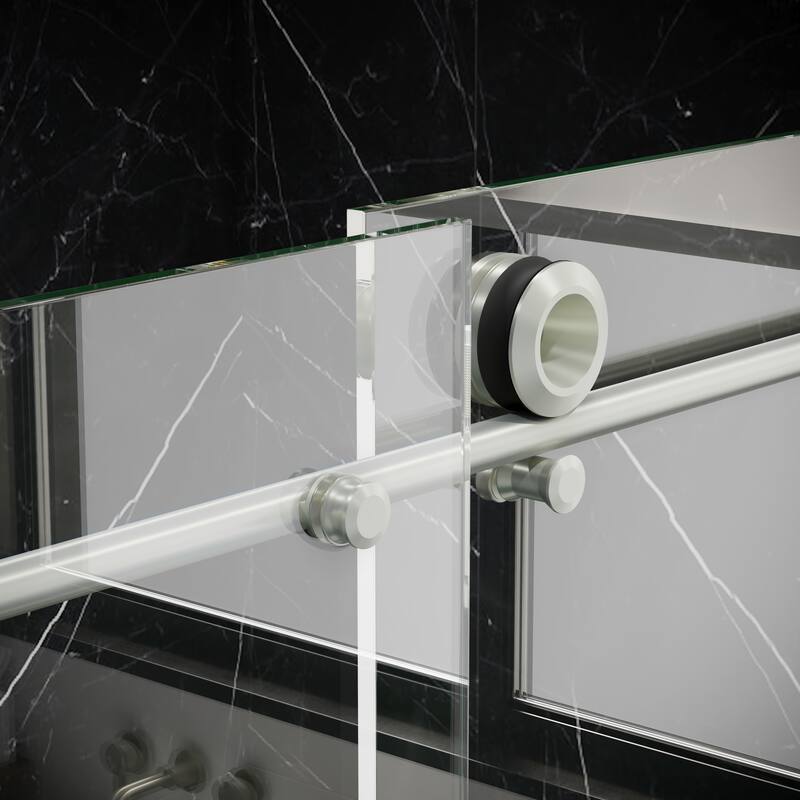 Seawin Hugo 56 - 60 x 78 inches Frameless Sliding Shower Door 3/8 in. (10 mm) Clear Tempered Glass with NanoShield Coating