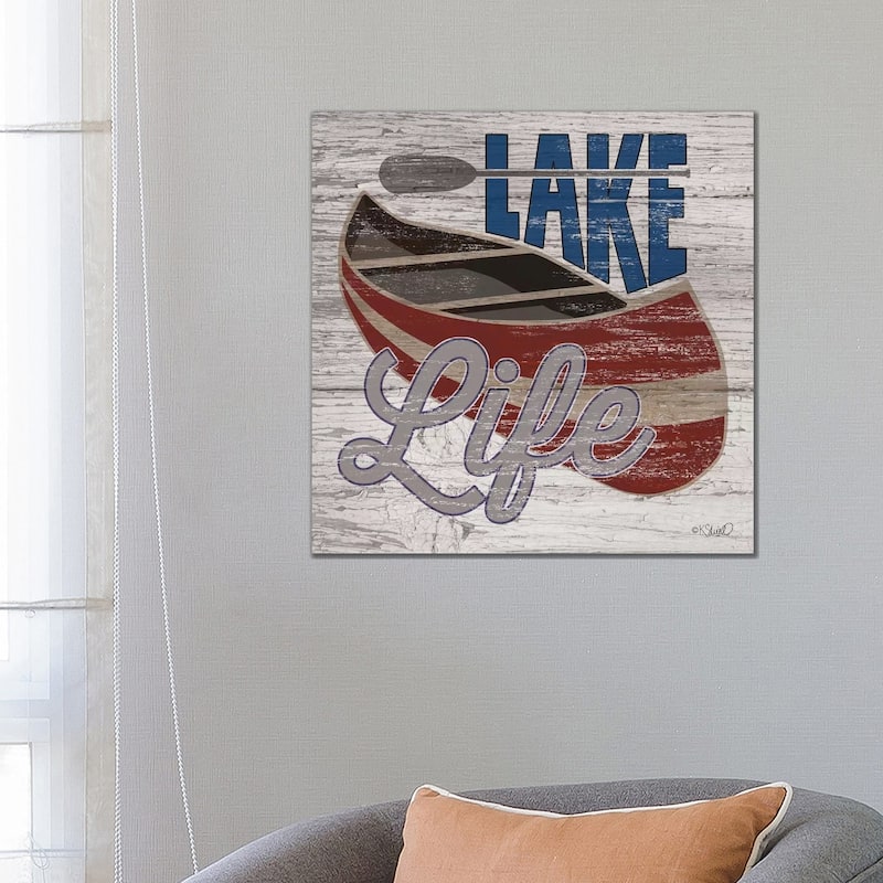iCanvas "Lafe Life Canoe" by Kate Sherrill Canvas Print - 26x26x1.5