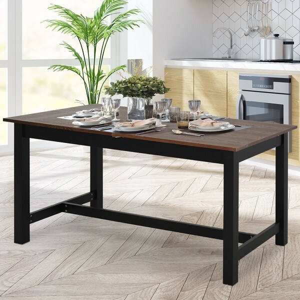 Shop HomCom Expandable Folding Kitchen Dining Table with ...