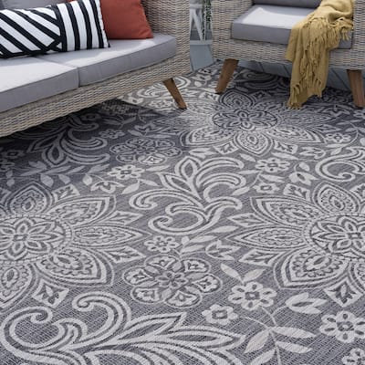 Colonnade Tropical Floral & Botanical Indoor/Outdoor Area Rug