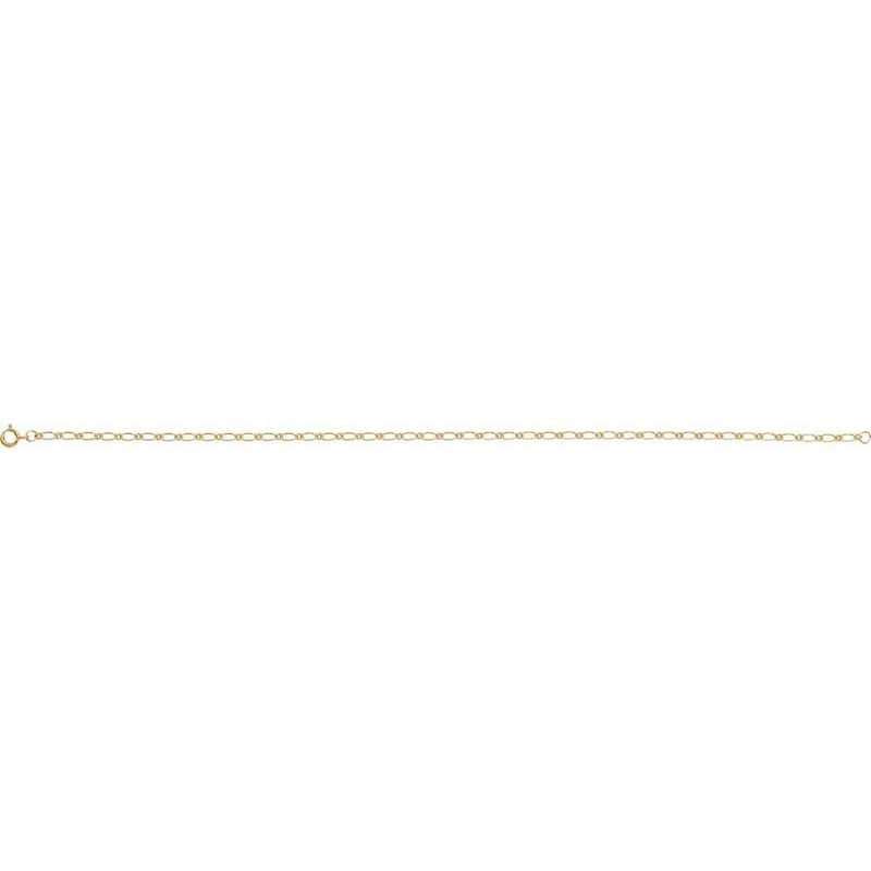 Curata 14k Yellow Gold 7" 1.5mm Figaro Chain Bracelet