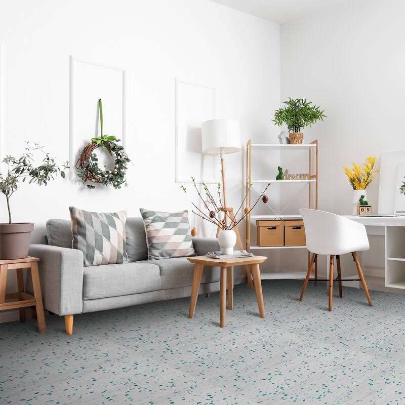 Sorbus 96 Sq. Ft. Wood Grain Floor Tiles Foam Mat EVA Interlocking Mats Tile 3/8-Inch Thick Exercise Mats w/Borders