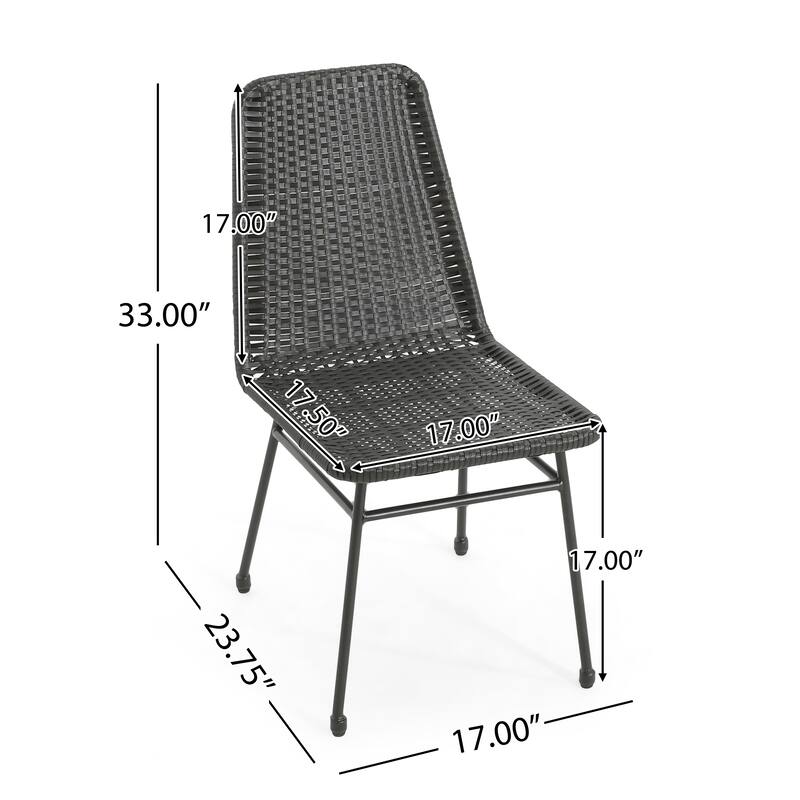 Madison Outdoor Rattan Dining Chair (Set of 2) by Christopher Knight Home