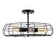 preview thumbnail 4 of 5, Blade Caged Semi Flush Mount Ceiling Light