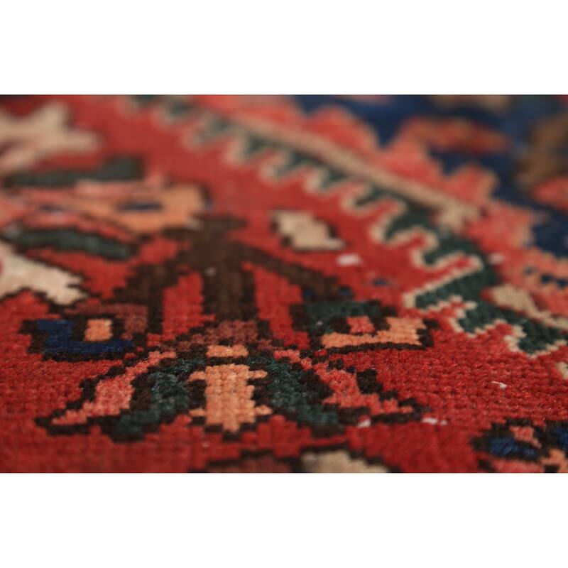 Bakhtiari Persian Vintage Area Rug Hand-Knotted Red Wool Carpet - 6'8" x 9'7"