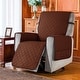 preview thumbnail 32 of 55, Subrtex Reversible Recliner Sofa Slipcover With Pockets S - Chocolate