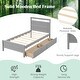 preview thumbnail 12 of 16, Twin Size Wooden Bed Frame with 2 Drawers for Teens and Adults