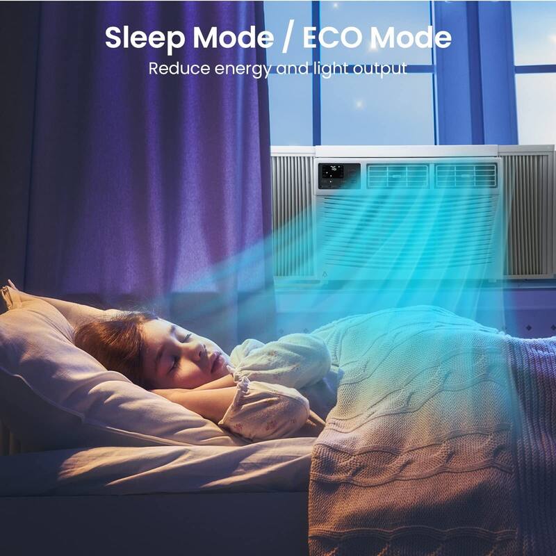 8000 BTU Window Air Conditioner, 115V/60Hz, Cooling Rooms up to 350 Sq. Ft, APP/Remote, ECO