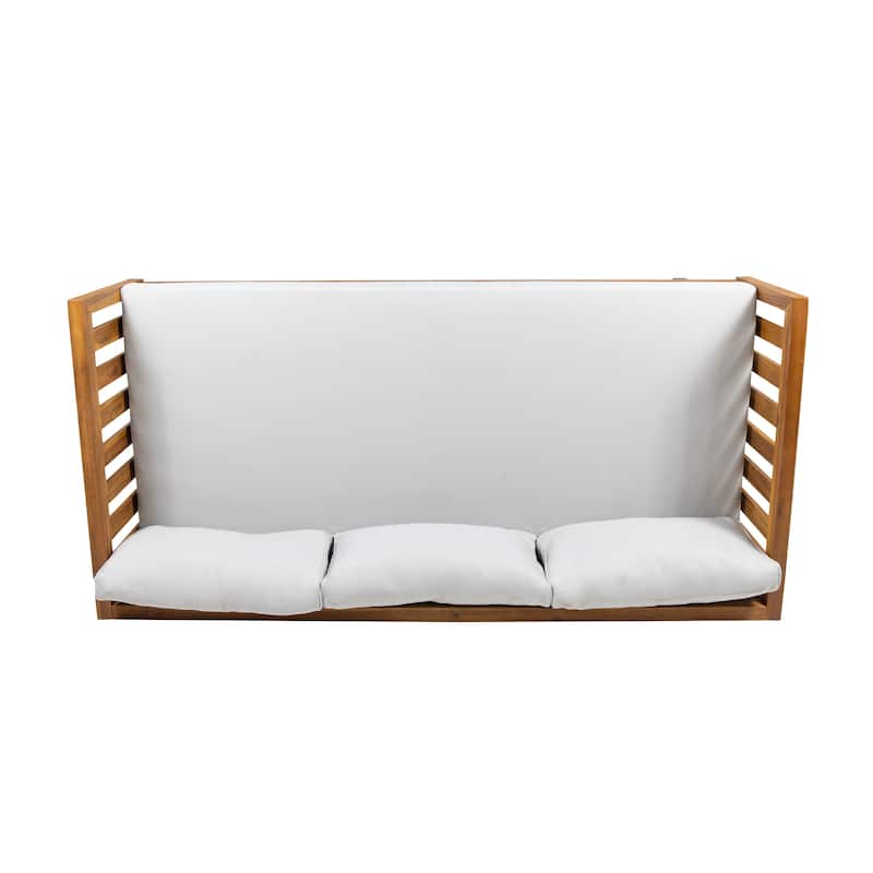 Christopher Knight Home - Claremont 3-Seater Daybed + Acacia Wood Table Patio Furniture Set