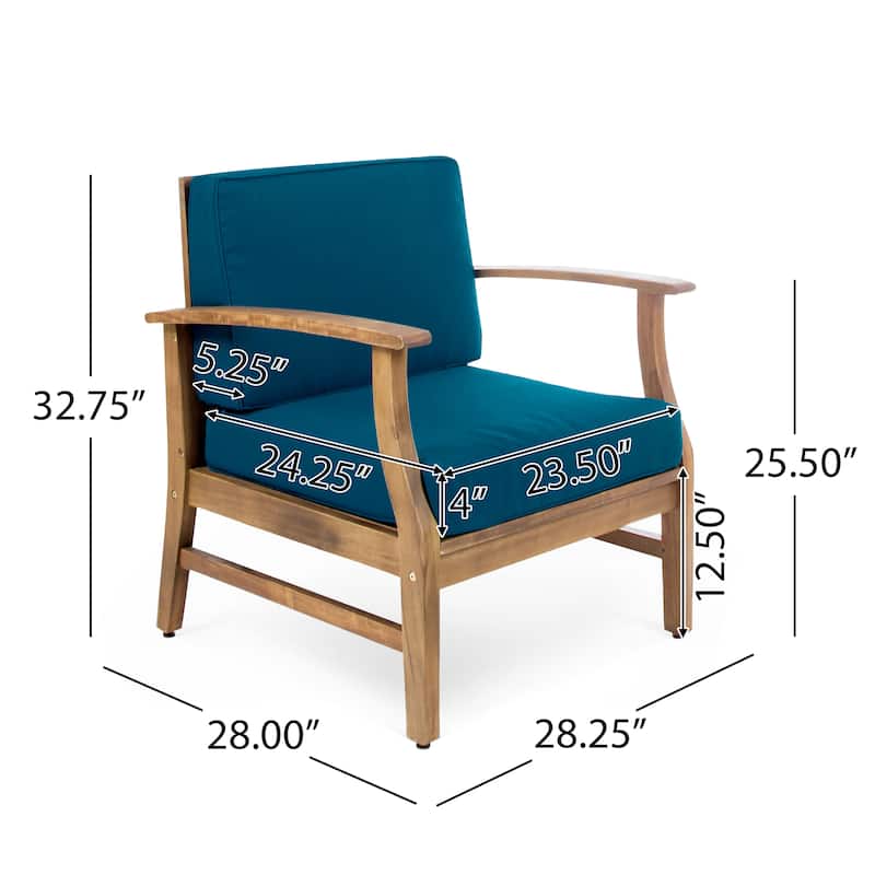 Christopher Knight Home Perla Acacia Wood Outdoor Club Chair