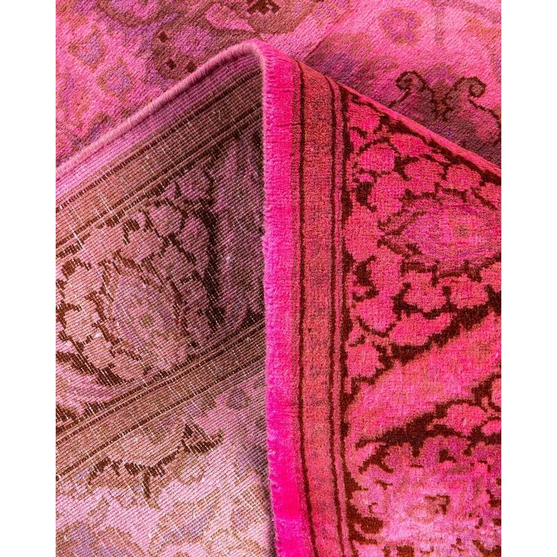Fine Vibrance, One-of-a-Kind Hand-Knotted Runner Rug - Pink, 2' 7" x 13' 10" - 2' 7" x 13' 10"