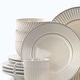 preview thumbnail 4 of 3, Elama Marketplace Favorites16pc Dinnerware Set in Embossed White